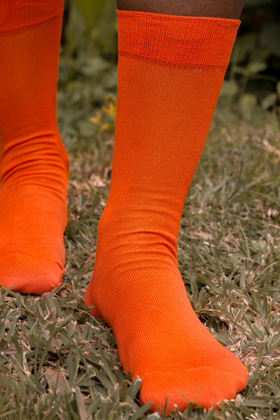 Chaussette Fil d'Écosse - Orange